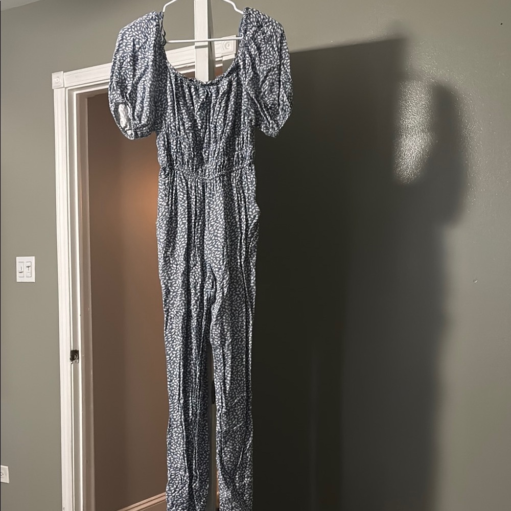 Blue Floral Women's Jumpsuit